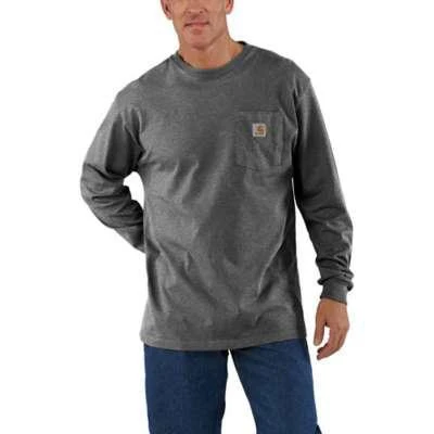 Carhartt Mens Big and Tall Loose Fit Heavyweight Longsleeve Pocket TShirt - Image 3