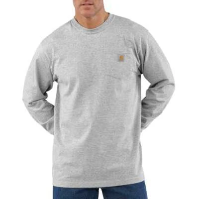 Carhartt Mens Big and Tall Loose Fit Heavyweight Longsleeve Pocket TShirt - Image 7