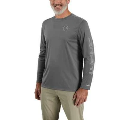 Carhartt Mens Force Sun Defender Lightweight Long Sleeve Logo Graphic TShirt - Image 3