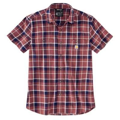 Carhartt Mens Rugged Flex Relaxed Fit Lightweight Short Sleeve Plaid Shirt - Image 3
