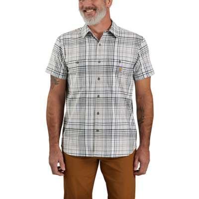 Carhartt Mens Rugged Flex Relaxed Fit Lightweight Short Sleeve Plaid Shirt - Image 4