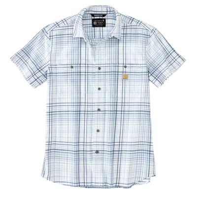 Carhartt Mens Rugged Flex Relaxed Fit Lightweight Short Sleeve Plaid Shirt - Image 5