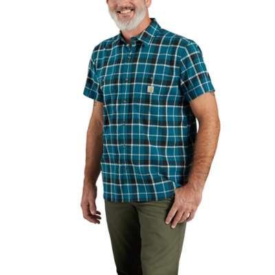 Carhartt Mens Rugged Flex Relaxed Fit Lightweight Short Sleeve Plaid Shirt - Image 6