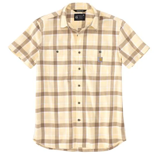 Carhartt Mens Rugged Flex Relaxed Fit Lightweight Short Sleeve Plaid Shirt - Image 7